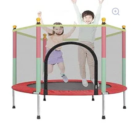 Kids Trampoline Jump Mat with Safety Net